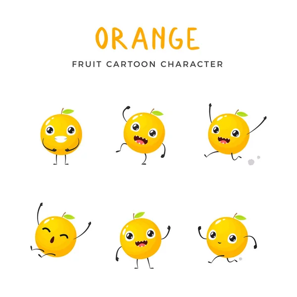 Η μασκότ του φρούτου πορτοκαλιού — Διανυσματικό Αρχείο
