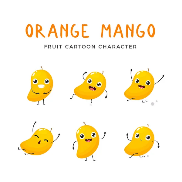 La mascota del mango amarillo — Vector de stock