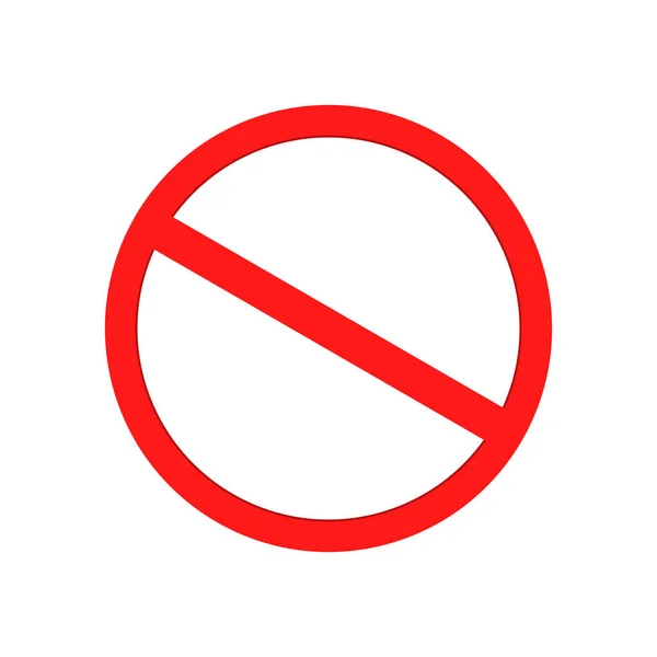 Red Forbidden Sign with Thin Lines. — Stock Vector