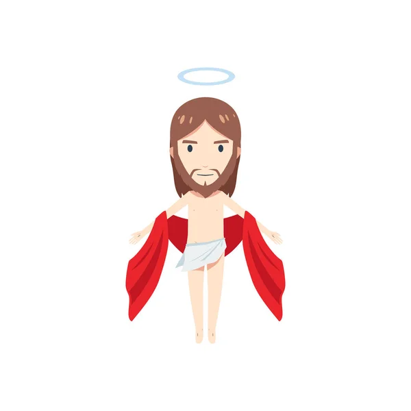 Cute Jesus is Taken to heaven — Stock Vector