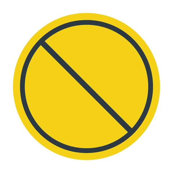 Знак "Пустой круг предупреждения". Изолированная векторная иллюстрация — стоковый вектор