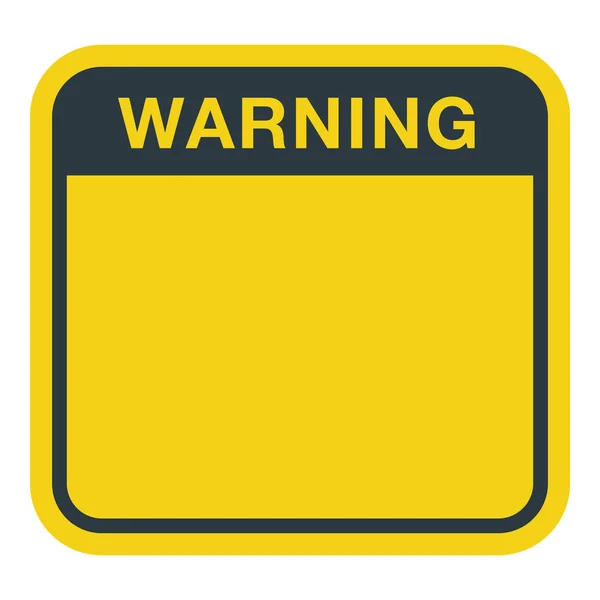 Signal d'avertissement carré vierge avec texte en haut — Image vectorielle