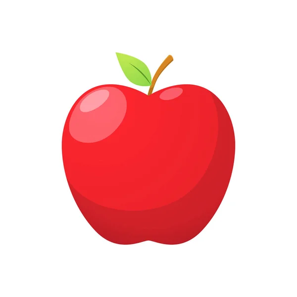 Ein roter Apfel. isolierte Vektorabbildung — Stockvektor