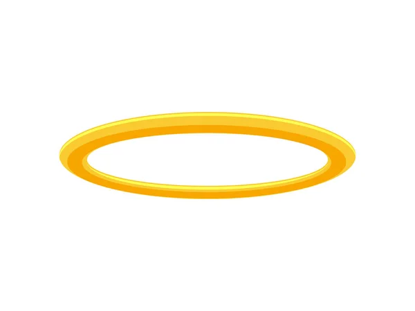 Der goldene Heiligenschein-Ring. isolierte Vektorabbildung — Stockvektor