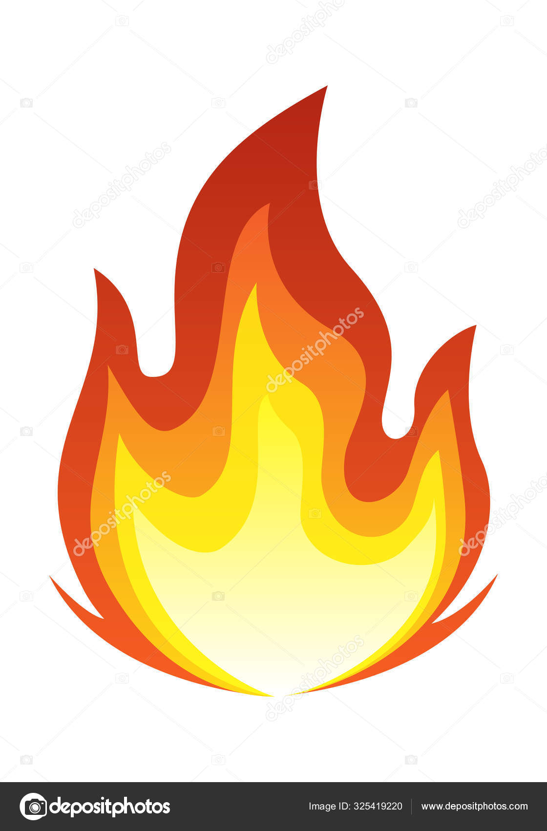 Vector Cartoon Big Fire Flame PNG Images