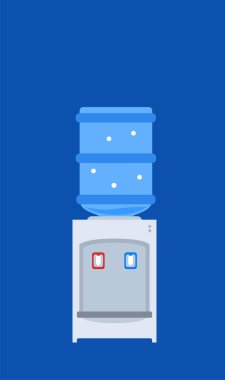 Su dağıtıcı makinesi. İzole Vektör İllüstrasyonu