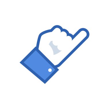 Serçe parmak sözü. İzole Vektör İllüstrasyonu