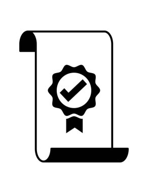 Yasal sertifika simgesi. Vektör İllüstrasyonu