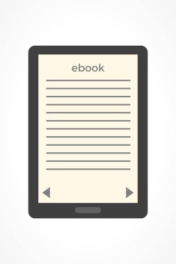 Akıllı telefon tabletindeki kitabın portre görünümü