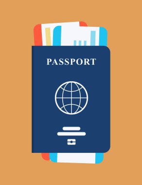 Dünya pasaport illüstrasyonu İzole Vektör İllüstrasyonu