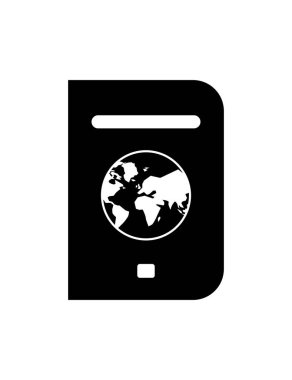Dünya pasaport ikonu. İzole Vektör İllüstrasyonu