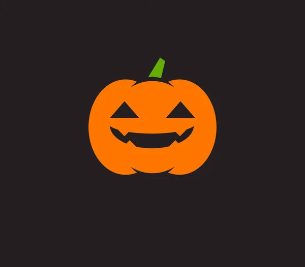 Halloween pompoen logo. Geïsoleerde vectorillustratie — Stockvector