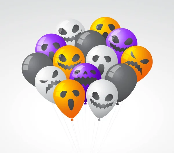 Farbenfroher Halloween-Ballon. isolierte Vektorabbildung — Stockvektor