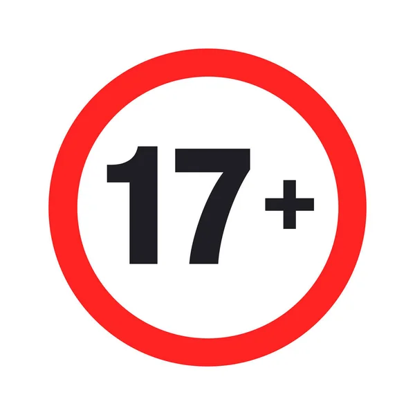 "zeventien plus "ronde bord. Vector Illustratie — Stockvector