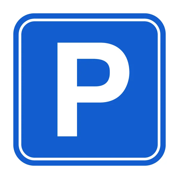 Blauw parkeerbord. Geïsoleerde vectorillustratie — Stockvector