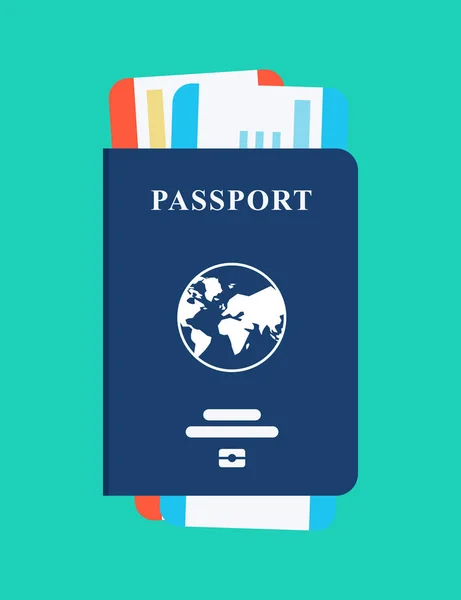 Ilustración del pasaporte mundial. Ilustración vectorial aislada — Vector de stock