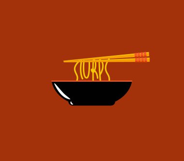 Höpürdetmeli erişte kasesi. Vektör İllüstrasyonu