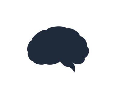 Kara Beyin Silueti. İzole Vektör İllüstrasyonu