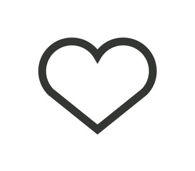 Soyut aşk çizgisi. İzole Vektör İllüstrasyonu