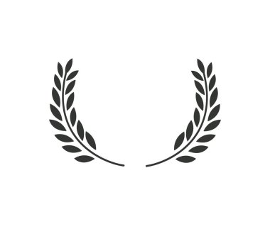 Kara Laurel işareti. İzole Vektör İllüstrasyonu