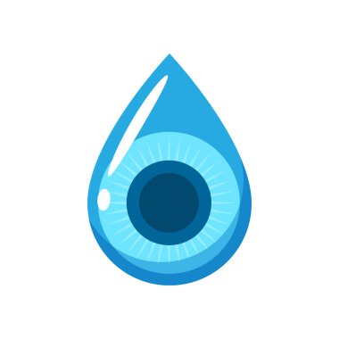 Soyut Mavi Göz Düşürme. İzole Vektör İllüstrasyonu