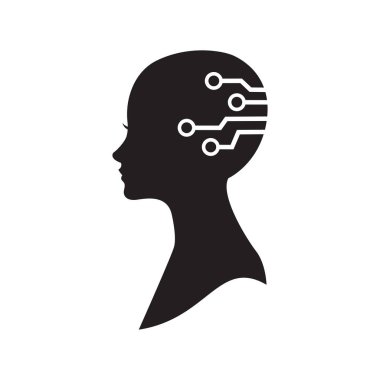 Kadın ikonunun dijital lideri. Vektör İllüstrasyonu