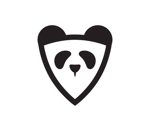 Abstraktes Panda-Emblem. isolierte Vektorabbildung — Stockvektor