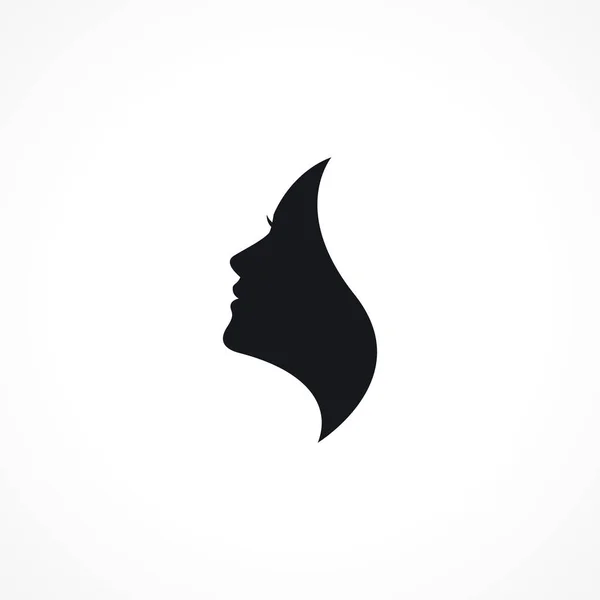 Abstrakte schwarze Frauensilhouette. Vektorillustration — Stockvektor
