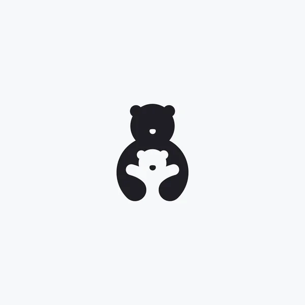 Bir ayının soyut işareti bir çocuğu elinde tutmasıdır.