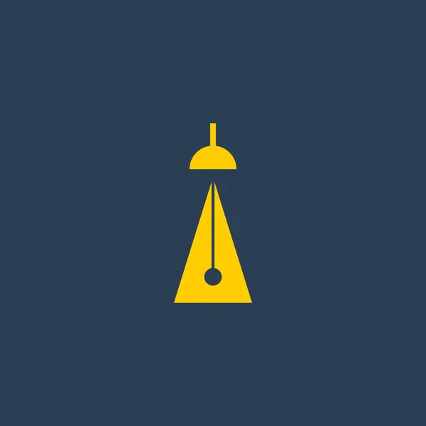 Abstract teken van een lamp en een pen. Vector Illustratie — Stockvector