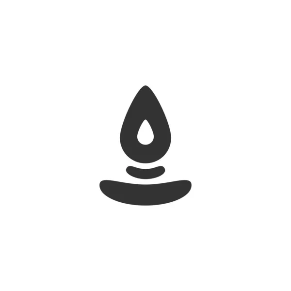 Абстрактный логотип камня медитации. Векторная миграция — стоковый вектор