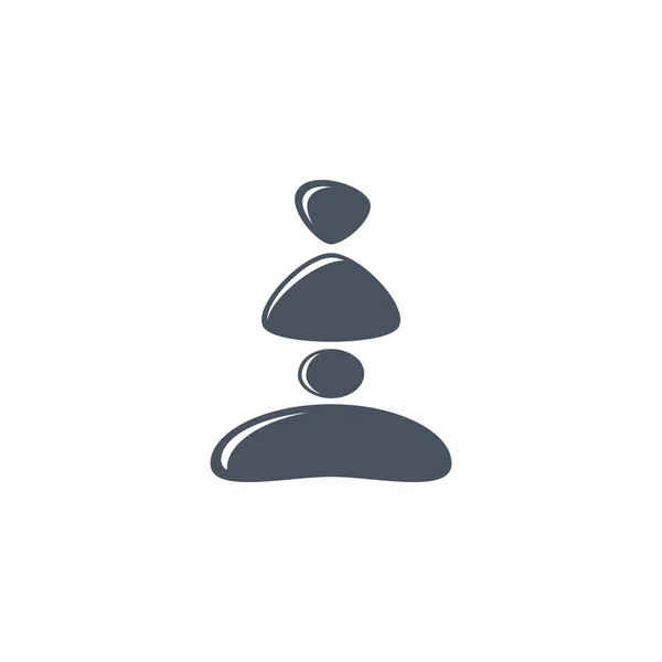 抽象的な瞑想石のシンボルベクターイラスト — ストックベクタ