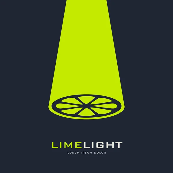 Sinal Abstrato da Luz de Limão Verde — Vetor de Stock