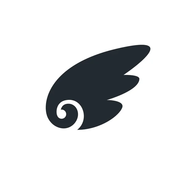 Roztomilá silueta křídla. Izolovaná vektorová ilustrace — Stockový vektor