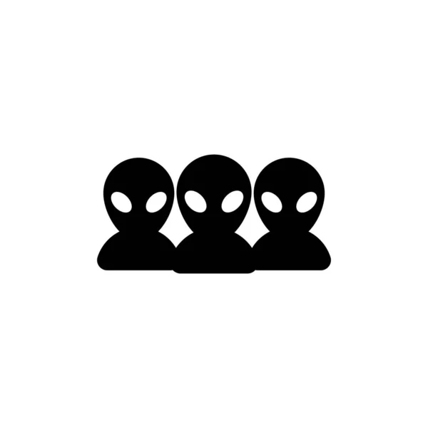 Un gruppo di alieni neri. Illustrazione vettoriale — Vettoriale Stock