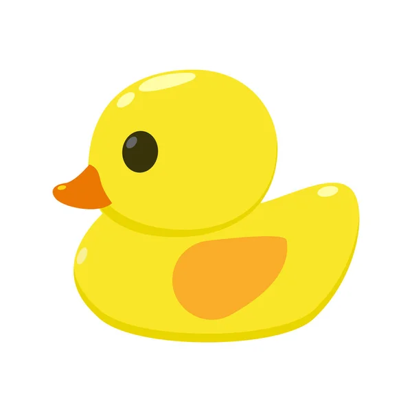 Cute Rubber Duck. Isolated Vector Illustration — Stock Vector