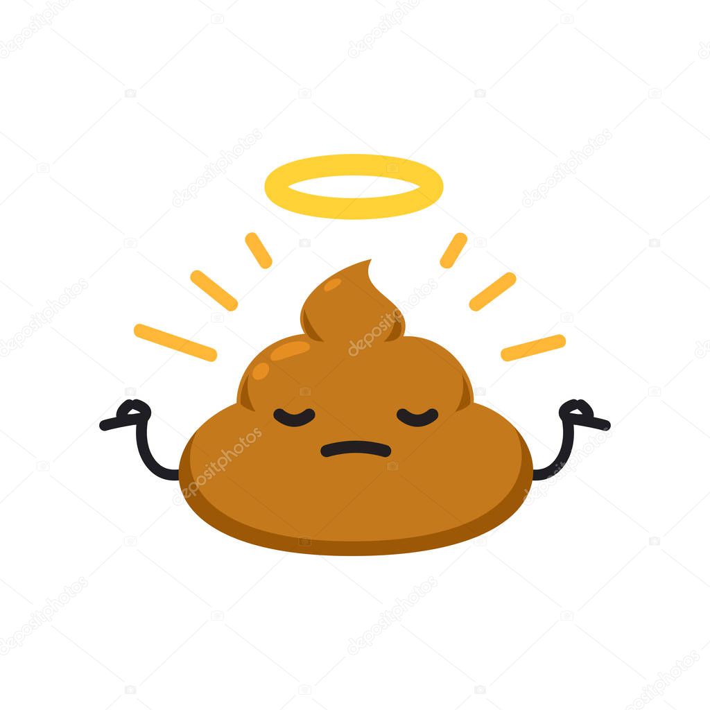 a Shit with holy ring. Isolated Vector Illustration