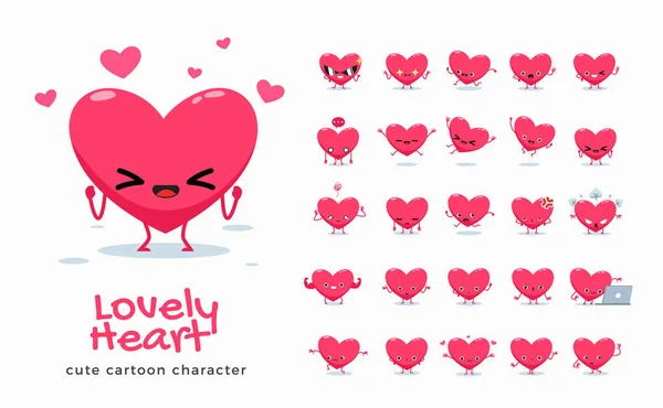 Vector set of cartoon images of Love. Vector Illustration. Royalty Free Stock Illustrations