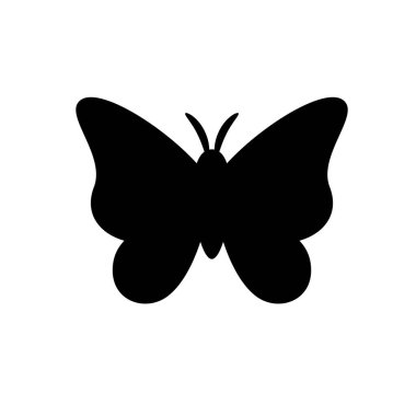 Siyah Kelebek İşareti. İzole Vektör İllüstrasyonu