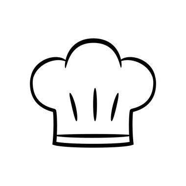 Şef şapkasının soyut işareti. İzole Vektör İllüstrasyonu