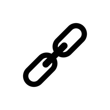 Kara zincir. İzole Vektör İllüstrasyonu