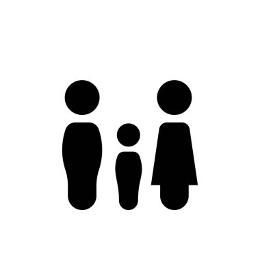 Soyut bir aile işareti. Kavramsal Vektör İllüstrasyonu