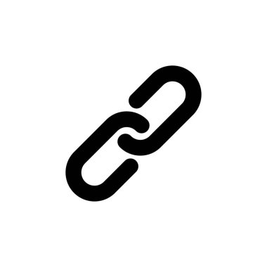 Kara Zincirin Soyut İşareti. İzole Vektör İllüstrasyonu