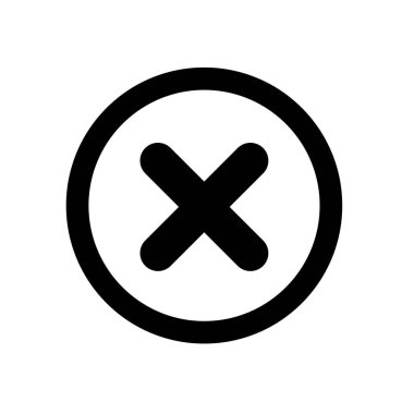 Çemberin içindeki Kara Haç. İzole Vektör İllüstrasyonu