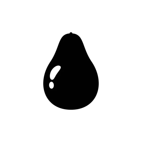 Eine Silhouette Von Avocado Isolierte Vektorillustration — Stockvektor