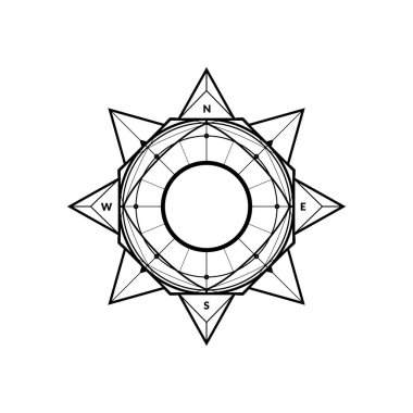 Kutsal Pusula. İzole Vektör İllüstrasyonu