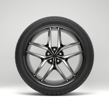 Üniforma arka planında, dökme araba diskinde yüksek kaliteli bir tekerlek oluşturma