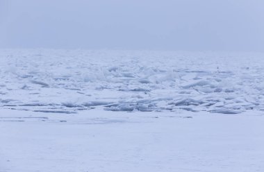  kış sezonu donmuş Tuna Nehri