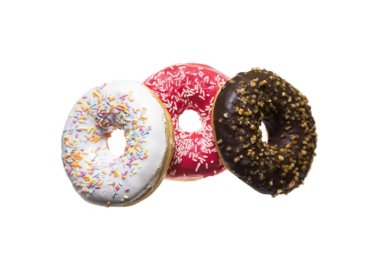 Çikolata cam izole çörek