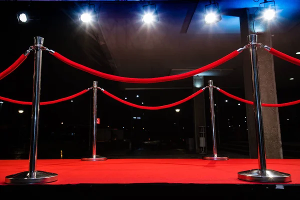 Red Carpet Barriers Red Ropes Royalty Free Stock Images